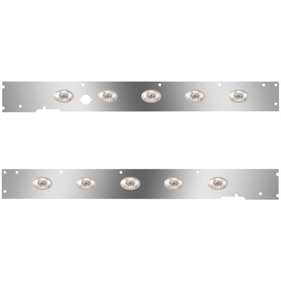 Cab Panels W/ Block Heater Plug Hole, 10 P3 Amber/Clear LEDs For Kenworth T660 W/ CME 2013-2017