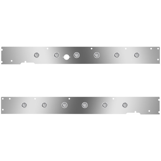 Cab Panels W/ Block Heater Plug Hole, 12 - 3/4 Inch Amber/Clear LEDs For Kenworth T660 W/ CME 2013-2017