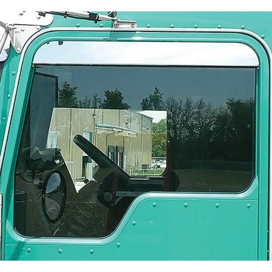 RoadWorks 3 Inch Stainless Steel Chop Top Door Window Panels For Kenworth T600, T800 & W900