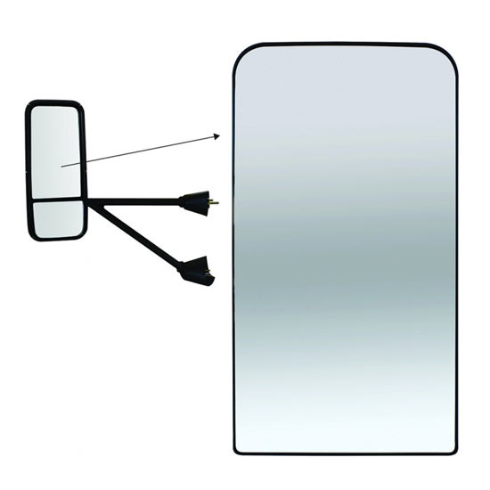 Main Mirror With Defrost Replaces M015400 For Kenworth T600, T660 & T800