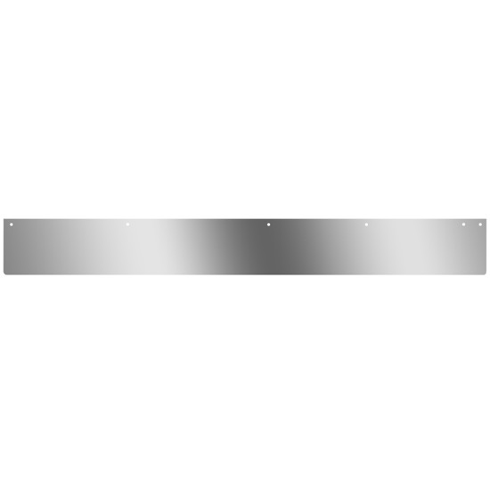 SS Blank Permit Panel W/ Square Corners Driver Side For Kenworth T800, W900L Curved Glass