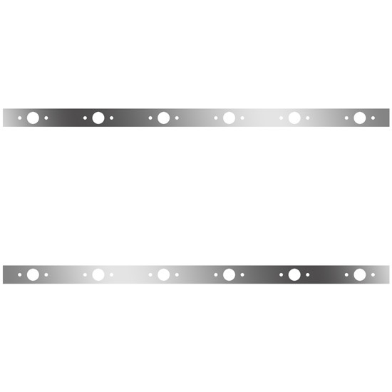 72 Inch Stainless Steel Sleeper Panels W/ 12 P1 Light Holes For Kenworth T800, W900