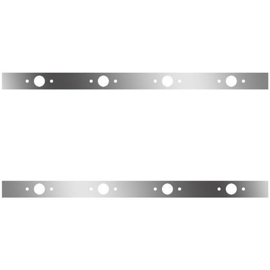60 Inch Stainless Steel Sleeper Panels W/ 8 P1 Light Holes For Kenworth T800, W900B