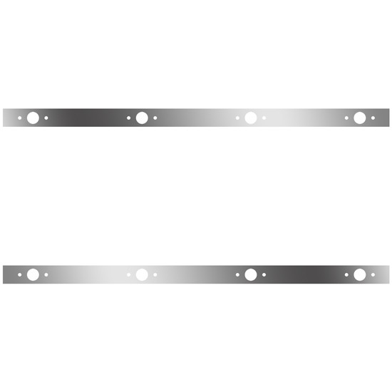 72 Inch Stainless Steel Sleeper Panels W/ 8 P1 Light Holes For Kenworth T660 W/ RME