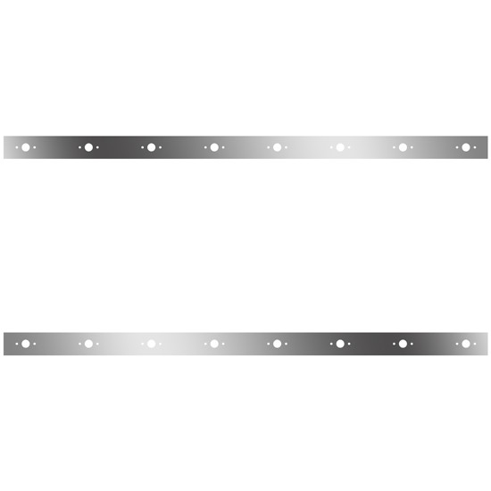 72 Inch Stainless Steel Sleeper Panels W/ 16 P3 Light Holes For Kenworth T660 2008-2017