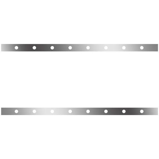 Stainless Steel Sleeper Panels W/ 8 Combo Light Holes For Kenworth Aerocab W/ 86 Inch Studio Sleeper