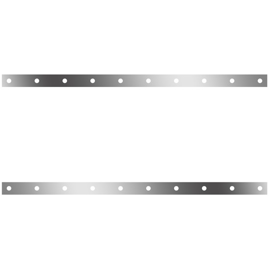 3 Inch Stainless Steel Sleeper Panels W/ 20 - 3/4 Inch Light Holes For Kenworth T680, T880 W/ 72 Inch High Roof Sleeper W/ Ext.