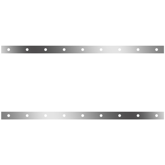 Stainless Steel Sleeper Panels W/ 18 - 3/4 Inch Light Holes For Kenworth T800 W/ 72 Inch Sleeper