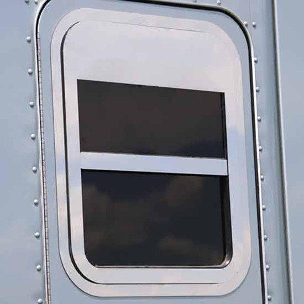 TPHD 4 Inch Stainless Steel Chop Top Window Panels For Kenworth T680, T880, W990