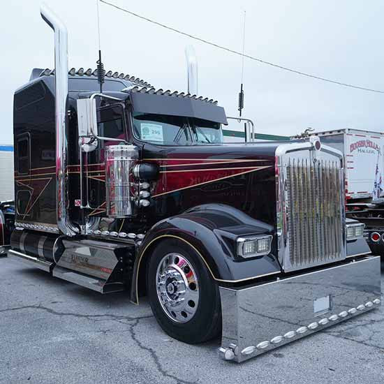 SS Lower Grille / Radiator Wide Trim By CSM For Kenworth W900L