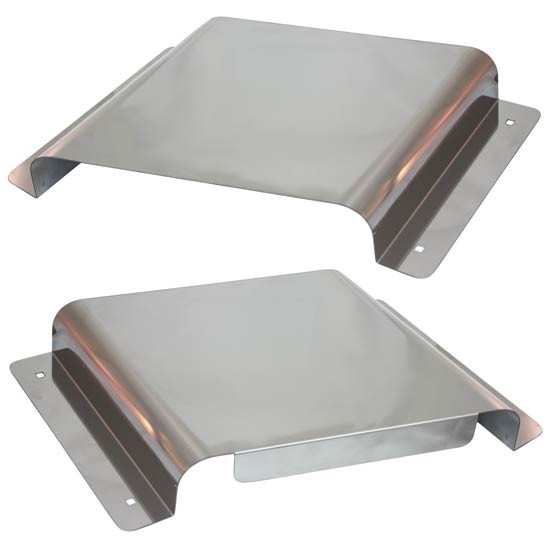 Turnpike Truck Trim Stainless Steel Side Hood Scoops For Kenworth W900L