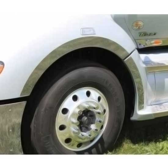 Front Fender Wheel Opening Trim For Kenworth T680 With Long Hood (4 Piece)