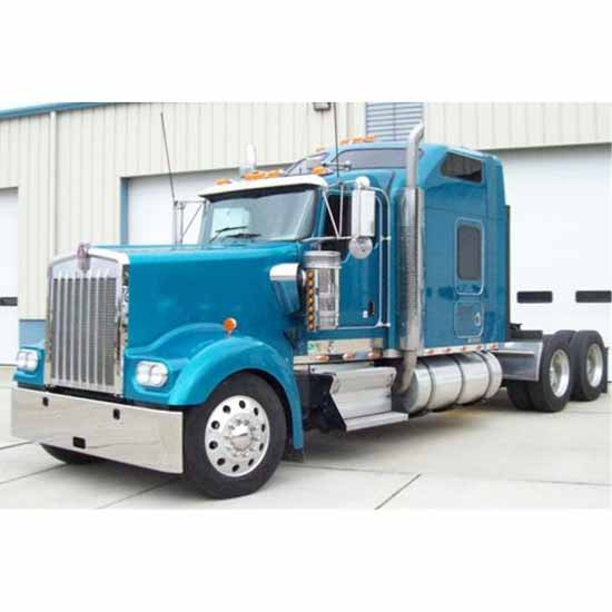 Kenworth W900L Custom Hood Fiberglass With W900A Style Fenders & Dual Round Headlight Openings By Jones Performance Replaces OE K146-1326, K146-1325, K146-1295