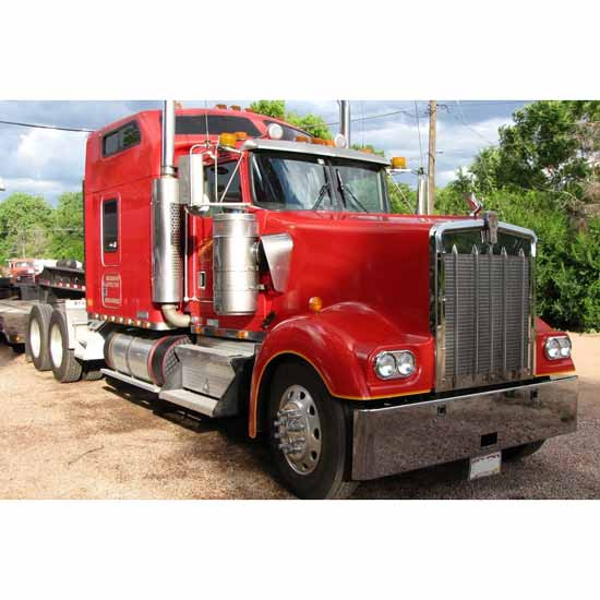 Kenworth W900L Custom Truk-Rodz Metton Hood Replacement Fiberglass W/ W900A Style Dual Round Headlight Openings By Jones Performance Replaces L29-1003-010002, L29-1017-01000