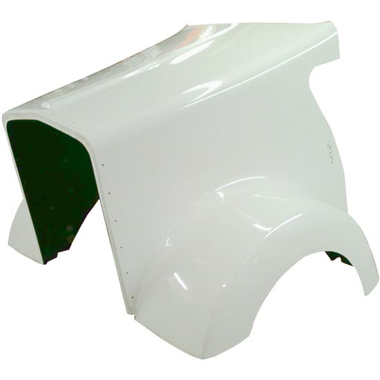 Jones Performance Custom Truk-Rodz Fiberglass Hood For Kenworth W900L Curved Windshield Wider Fender