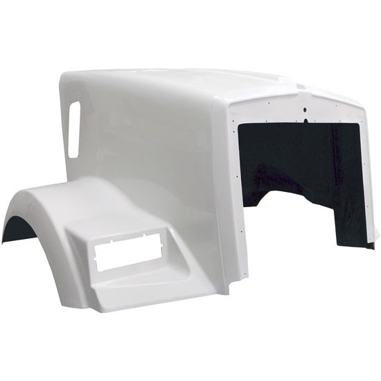 Jones Performance Fiberglass Hood W/ 53.25 Inch Centerline & Fenders For Kenworth T800 AeroCab Short Hood Replaces K146-1328, K146-1329