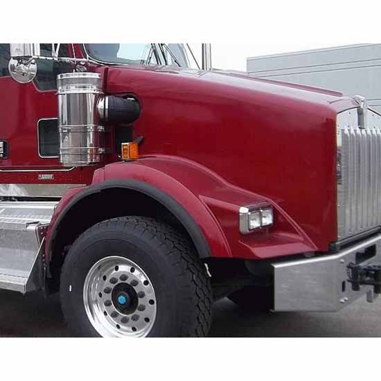 Kenworth T800 Split Fender Replacement Metton Hood Fiberglass by Jones Performance L29-1177-2110000, L29-1177-2210000