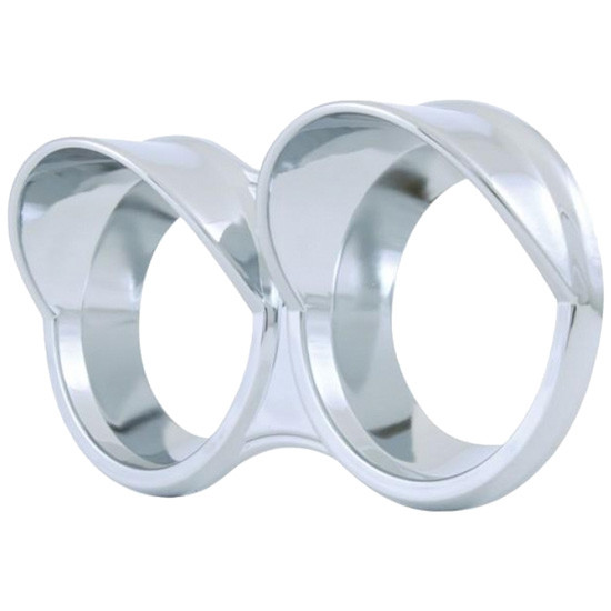 Chrome Plated Dual Small Gauge Bezel W/ Visors For Kenworth