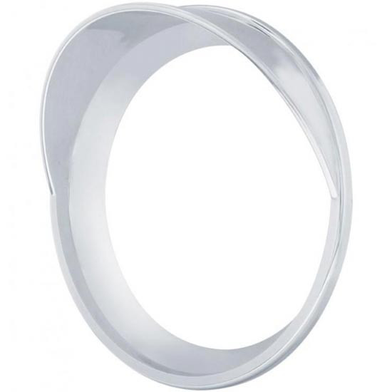 Large Chrome Speed & Tachometer Gauge Cover With Visor For Kenworth