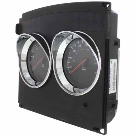 Large Chrome Speed & Tachometer Gauge Cover With Visor For Kenworth