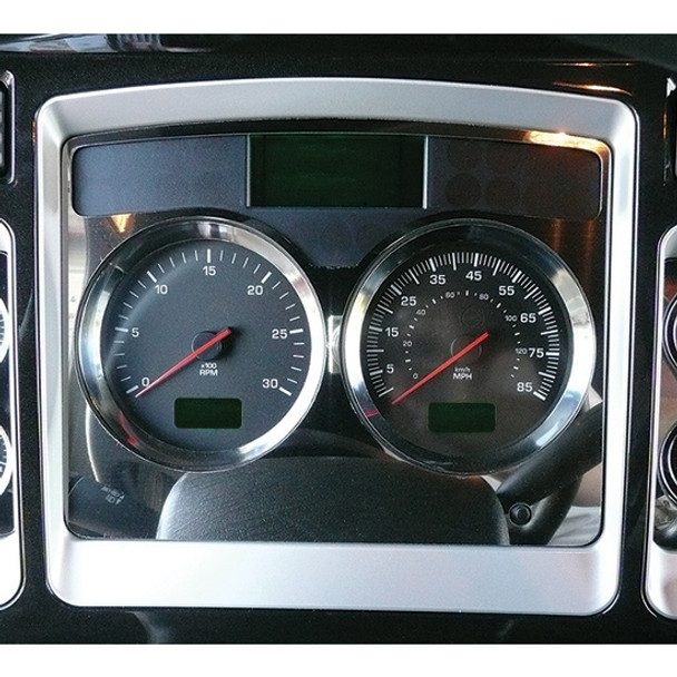 TPHD Stainless Steel Speedometer & Tachometer Trim Panel For Kenworth T660, T800, W900B, W900L