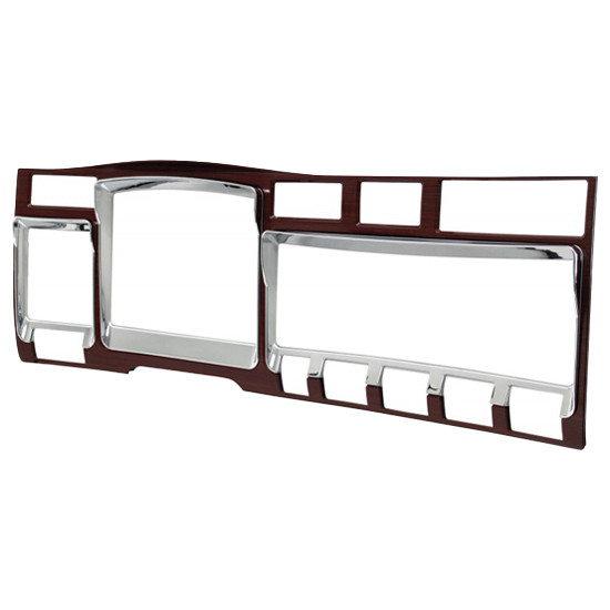 Kenworth Chrome Gauge Dash Trim W/ Visor - Passenger Side Replaces OE 41363