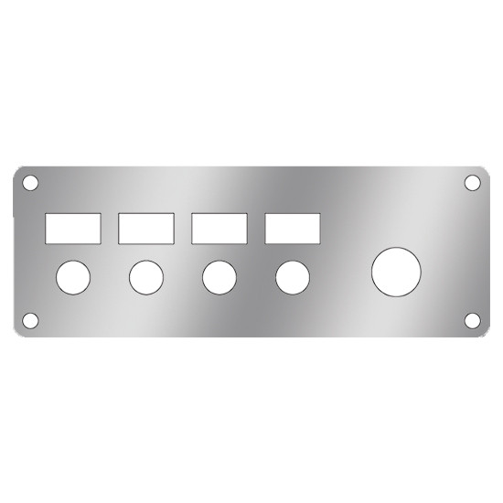 Turnpike Truck Trim Stainless Steel Ignition Switch Trim With 4 Holes For Kenworth