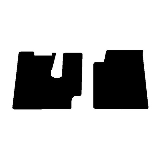 Black Front Floor Mats For Kenworth T600, T800 & W900 W/ Manual Transmission