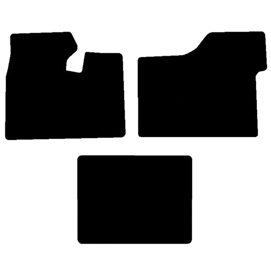 Black Front And Middle Floor Mats For Kenworth T680