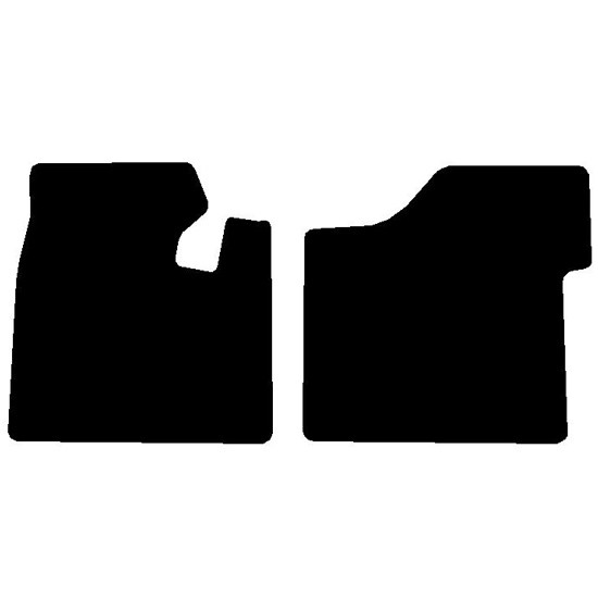 Black Front Floor Mats For Kenworth T680 2013 - 2021 W/ Manual Trans.