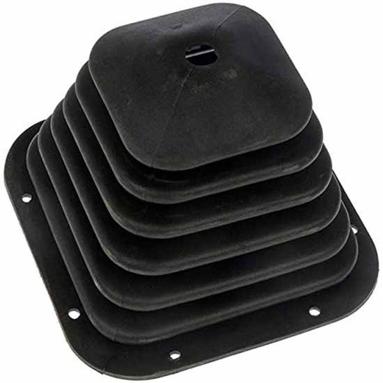 8 X 8 X 0.13 Inch Heavy Duty Bolt-On Black Rubber Shift Boot For Kenworth