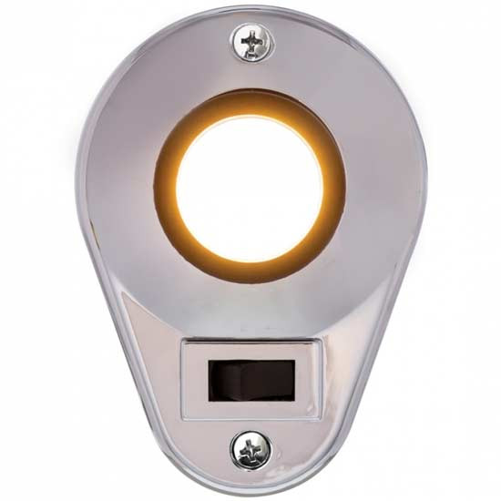 Chrome Dome & Map Teardrop Light Cover For Kenworth T600, T600B