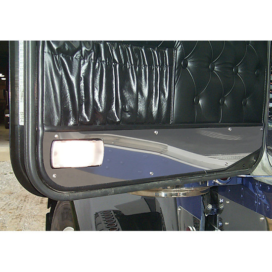 Turnpike Truck Trim Stainless Steel Lower Door Kick Panels For Kenworth W/ Daylight Doors