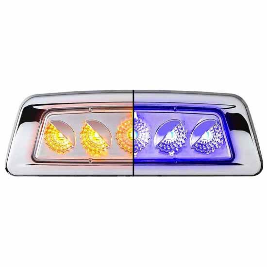 Amber To Blue LED Dual Revolution Fender Marker Light For Kenworth T680, T700, T880 Passenger Side