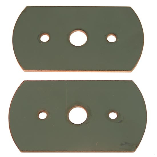 Polished SS Dual to Single Post Turn Signal Adapter Brackets For Kenworth W900L Front Fenders