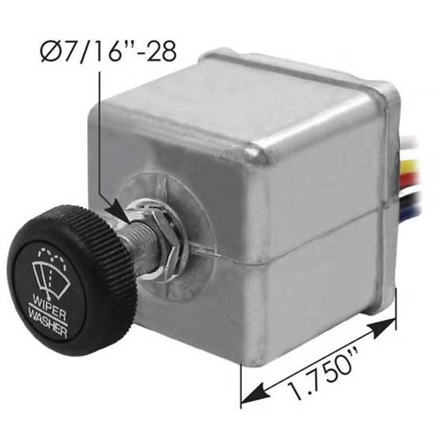 Kenworth W900, T800, T600, T300 6 Lead Knob Windshield Wiper Control Switch Kenworth W900, T800, T600, T300 6 Lead Knob Windshield Wiper Control Switch