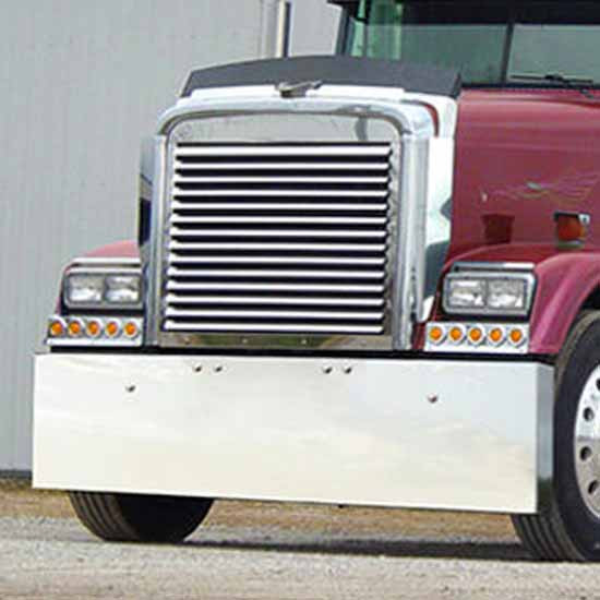 22 Inch Stainless Steel Boxed End Bumper, Standard Mount For Freightliner Classic 2004-2007