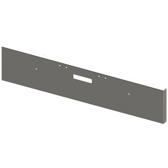 Lincoln Chrome SS 20 Inch Texas Boxed End Bumper, 10 Gauge W/ Mounting & Step Holes For 2004 - 2007 Freightliner Classic 132XL, 120