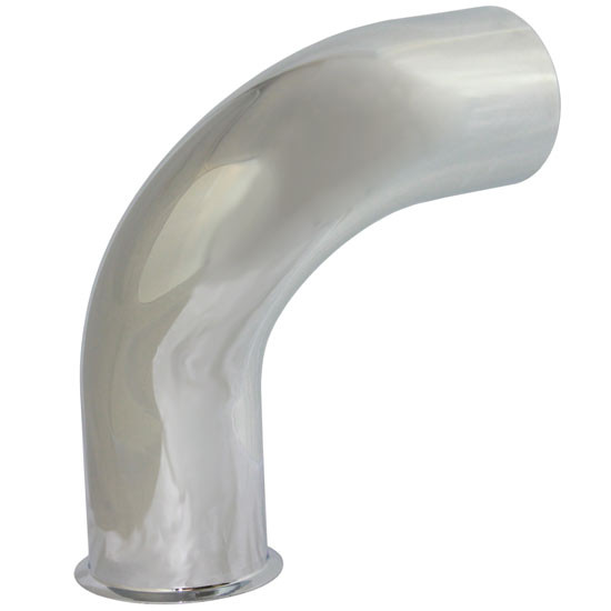 5 Inch OD Multi-Bend Turbo Exhaust Down Pipe - Short For Peterbilt 389, 388, 386 With Detroit / CAT Engine