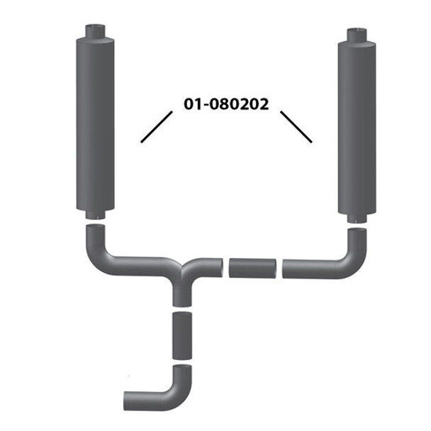 BESTfit 11 Inch Diameter Muffler 5 ID / ID X 61.5 OAL For Peterbilt 387 BESTfit 11 Inch Diameter Muffler 5 ID / ID X 61.5 OAL For Peterbilt 387