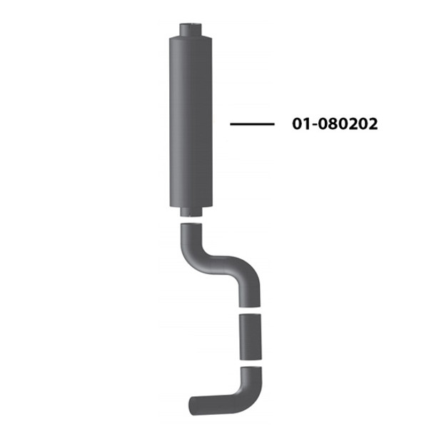 BESTfit 11 Inch Diameter Muffler 5 ID / ID X 61.5 OAL For Peterbilt 387 BESTfit 11 Inch Diameter Muffler 5 ID / ID X 61.5 OAL For Peterbilt 387