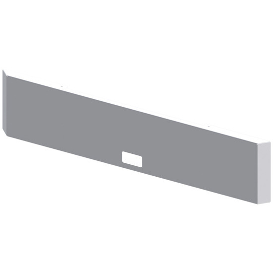 Lincoln Chrome 22 Inch Chrome Plated Texas Blind Mount Mitered End Bumper 10 Gauge W/ Step Holes For Freightliner Classic 132Xl & 120 1990 Thru 2003