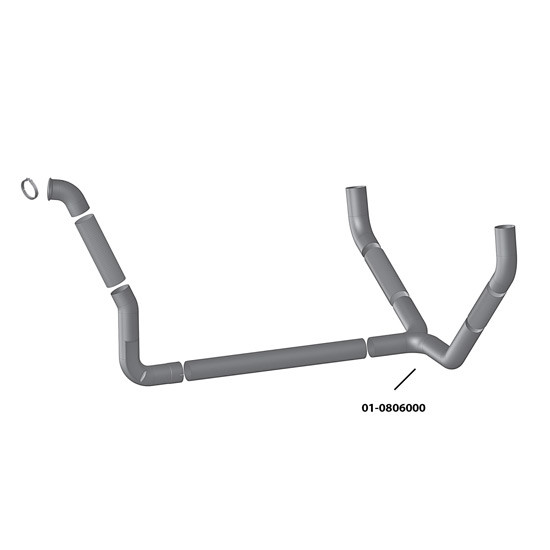 Peterbilt 377, 378, 379 5 Inch OD/ID Aluminized 3 Bend Exhaust Y-Pipe Replaces 14-13055 by BESTfit