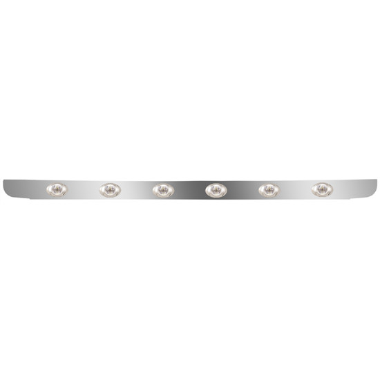 Stainless Steel Bumper Light Bars W/ 12 P3 Amber/Clear LEDs For Freightliner Coronado 2003-Current
