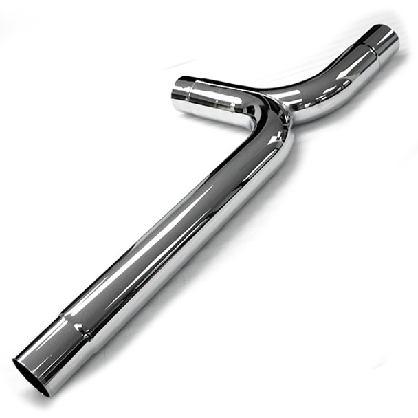 BESTfit Chrome 5 Inch Tapered Y-Pipe For Peterbilt 378, 379, 389, 389 Glider