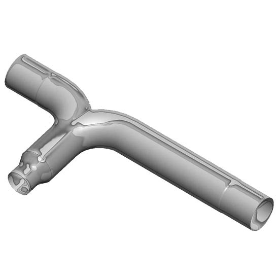 Chrome 7 -5 Inch OD Y-Pipe For BESTfit Long Leg For Peterbilt 378, 379, 389, 389 Glider