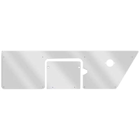 Stainless Steel Front Passenger Side Scuff Panels W/ Plug Hole For Freightliner Century 112/120 2001-2010
