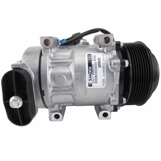 BESTfit Sanden 4314 AC Compressor With 119MM 8 Groove Clutch Replaces SKI4314S For Freightliner