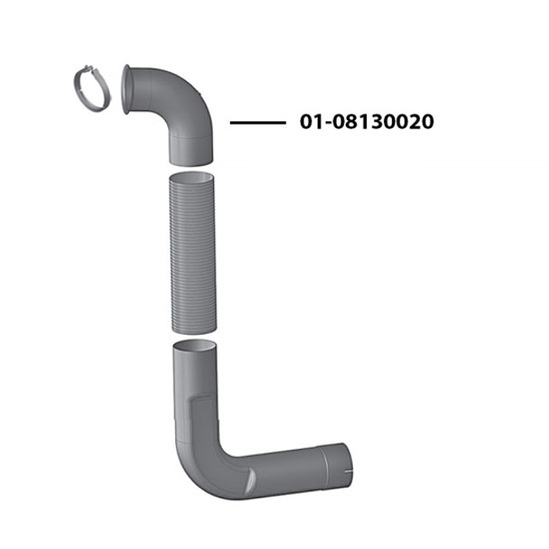 Peterbilt 357, 377, 378, 379 85 Degree Turbo Pipe Replaces 14-13002 by BESTfit