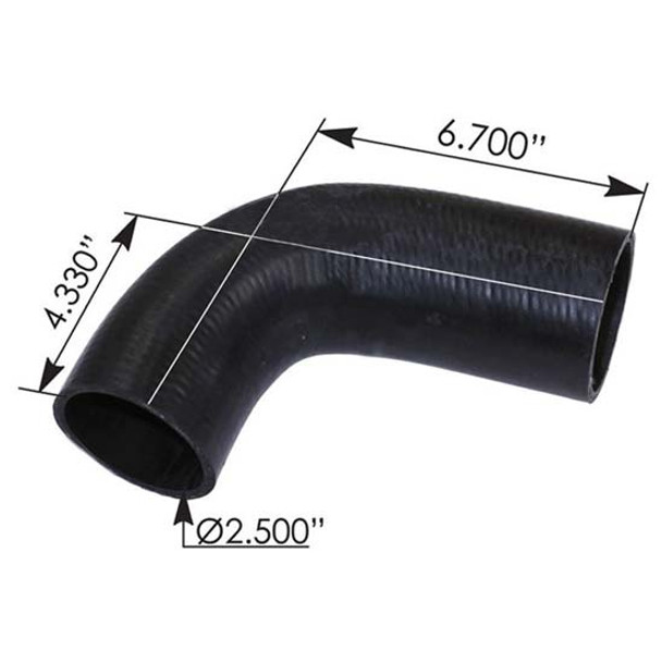 2.5 Inch ID 90 Degree Rubber Radiator Hose Elbow - Replaces 0516062123 For Freightliner Cascadia 113, 125